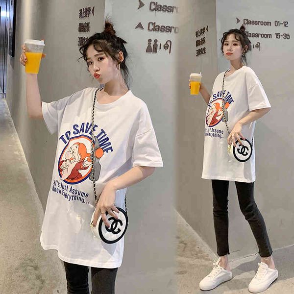 

maternity pajamas 8121# letter cartoon printed white cotton maternity tees large size loose t shirt clothes for pregnant women pregnancy top