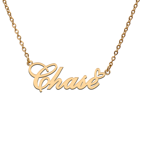 

charms god with love heart personalized character necklace name chase for friend jewelry gift, Bronze;silver