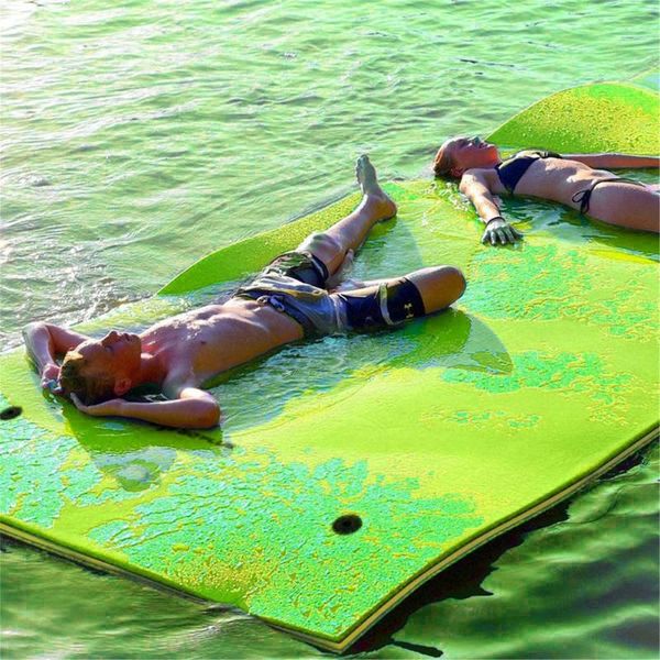 

inflatable floats & tubes floating water pad tear-resistant cosy xpe foam mat for beach ocean lake relaxing colchon inflable flotador beer p