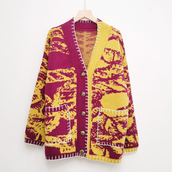 

1119 2022 runway autumn brand same style sweater long sleeve v neck kint womens clothes womens jinniu, White;black