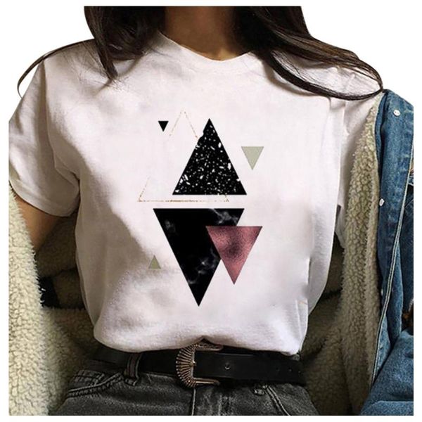 

women's t-shirt summer women geometric printed t shirts casual tee harajuku plus size vintage white shirt female short sleeve r5