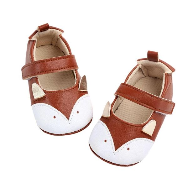 

first walkers spring born baby boy girl shoes cute animal print shoe anti-slip on toddler crib pu walker 0-12m