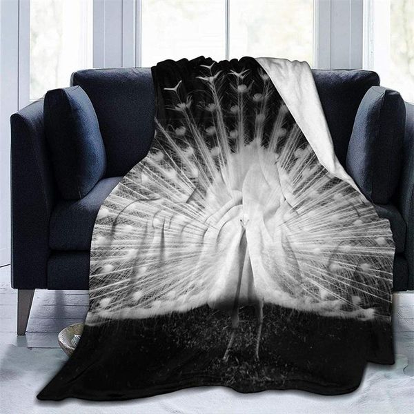 

blankets white peacock cubre camara green throw blanket 3d print on demand sherpa super comfortable for sofa thin quilt