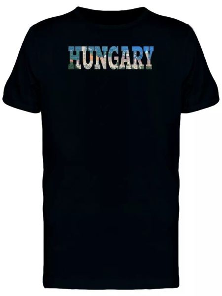 

cityscape on hungary word tee men's -image by shutterstock, White;black