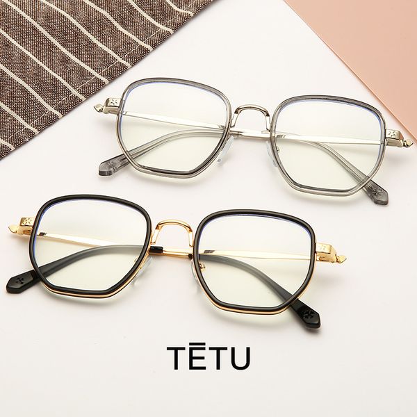 

70% off online store 2021 new croft anti blue flat lens men's square fashion plain eye frame net red, White;black