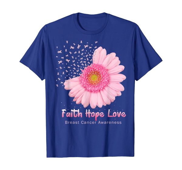

faith hope love sunflower shirt pink breast cancer gifts t-shirt, White;black