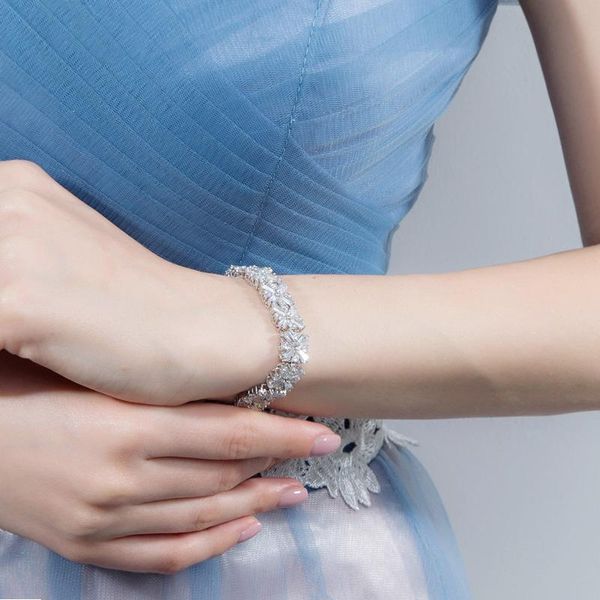 

qoolady luxury dubai gold color big wide tennis bracelet cubic zirconia crystal for african wedding party gorgeous jewelry s016 link, chain, Black