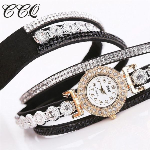 

wristwatches fashion simple watch ccq women casual analog quartz rhinestone bracelet bg ladies, Slivery;brown