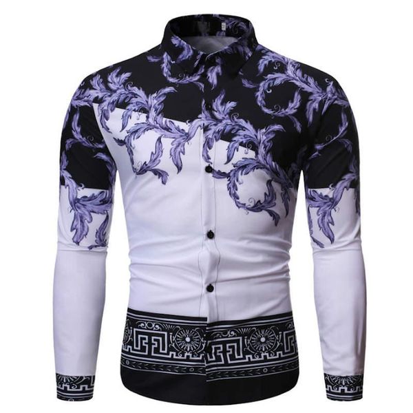 

men's casual shirts stylish western cowboy shirt men brand design embroidery slim fit long sleeve mens wedding party for male, White;black