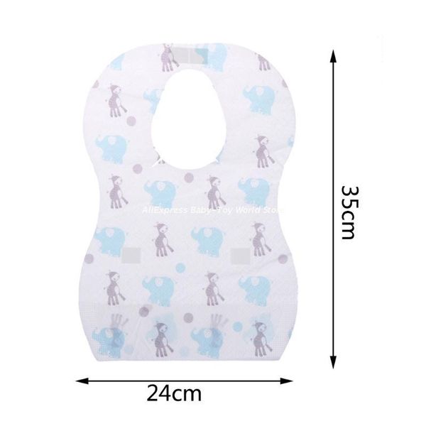 

bibs & burp cloths 20pcs/lot sterile disposable children baby waterproof eat with pocket dropship