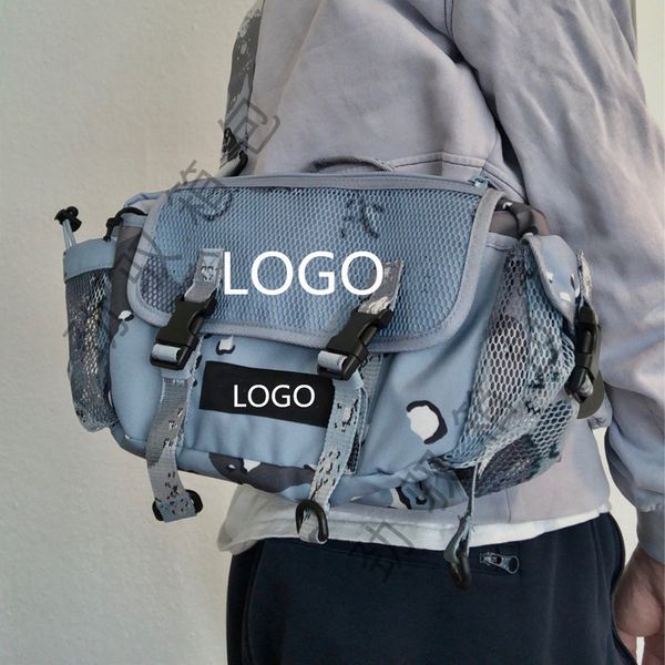 

designer crossbody bag chao single shoulder camouflage men's and women's chest sports mesh face waist bag