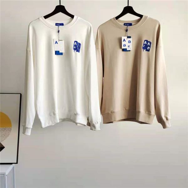 

autumn korean chao brand loose fashion letter printed round neck women's sweater terry cotton casual top, Black