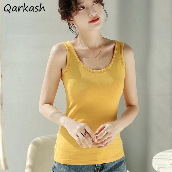 

women's tanks & camis camisole women candy colors simple thin comfortable large size basic summer inside clothing ladies daily breathab, White
