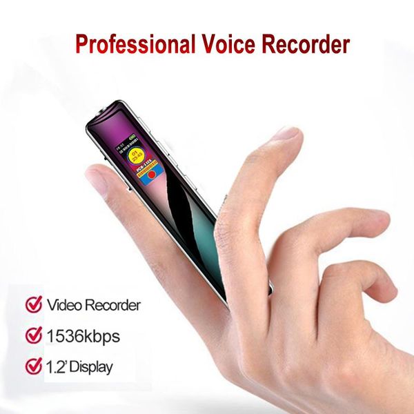 

digital voice recorder 1536kbps mini audio pen dictaphone small sound activated recording meeting class business