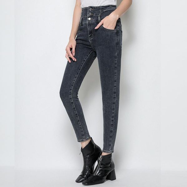 

women's jeans large size elastic and leggings 13118, Blue