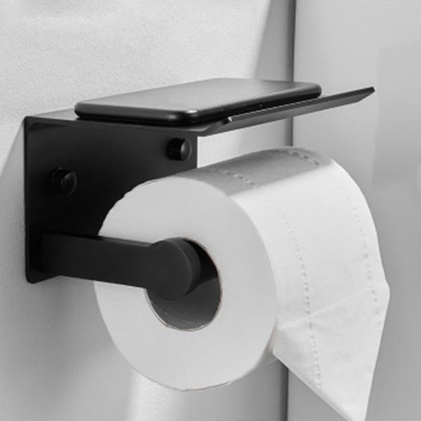 

toilet paper holders wall-mounted rack non slip anti-drop household bathroom tissue box shelf moblie phone storage holder