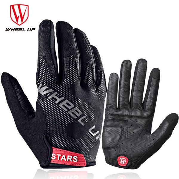 

touchscreen full finger cycling gloves -slip bicycle riding breathable mtb road mountain bike sports glove, Black