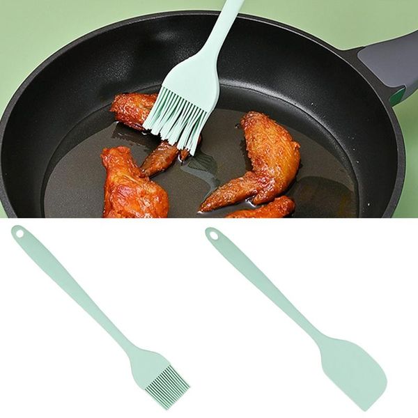 

tools & accessories 1pc kitchen utensil non-stick silicone baking spatula heatproof oil basting brush roasting cooking tool