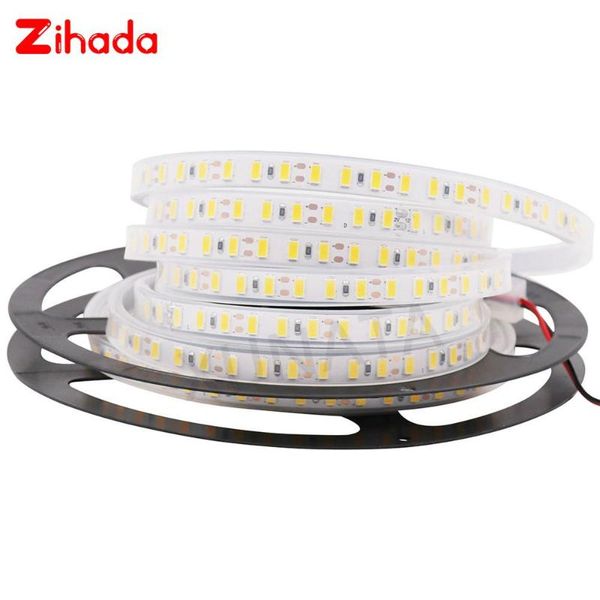 

led strip 5630 smd flexible tape light 120leds/m waterproof ribbon 8mm pcb warm white/white, 5m strips
