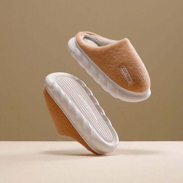 

slippers jianbudan home cotton 2022 fashion comfortable winter shoes women's plush warm indoor, Black