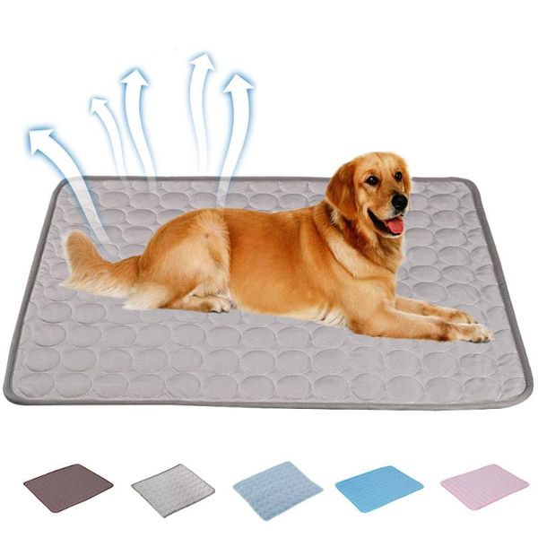 

kennels & pens summer pet cooling mat cats and dogs cold bed mats sofa cushion washable for small medium large dog