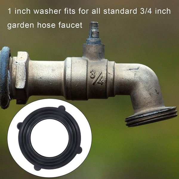 

100pack garden hose washers rubber seals self locking tabs washer fittings for 3/4 inch watering equipments