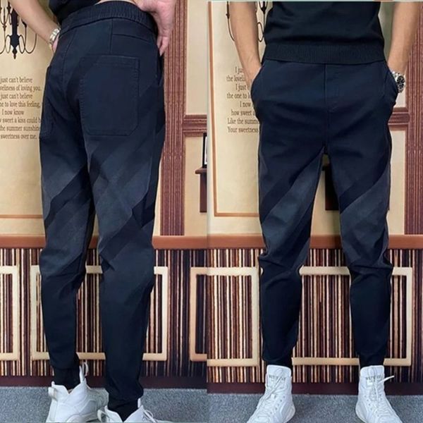 

autumn jeans slim fit small foot tied casual pants net red same fashion, Black