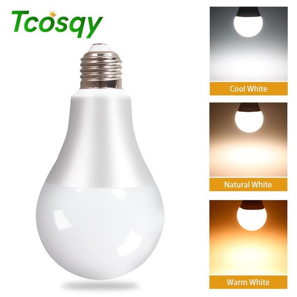 

bulbs tcosqy e27 bulb warm white natural light cool 3w5w7w9w12w15w18w for bedroom living room kitchen lighting use ac 220v