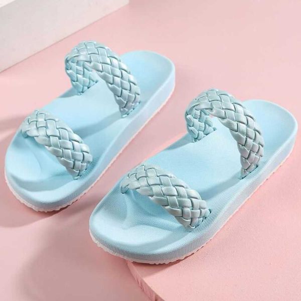 

ladies platform weave slippers female summer beach slides woman casual outdoor shoe's rubber footwear qq289 210625, Black