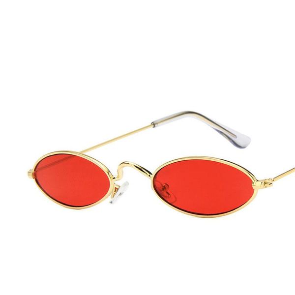

sunglasses retro fashion oval ladies brand design black red metallic for female designers, White;black