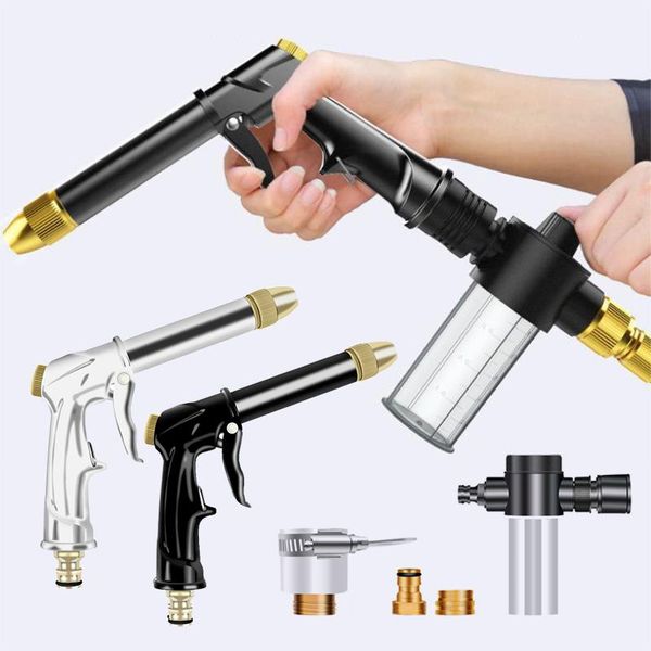 

watering equipments portable high-pressure water gun for cleaning car wash machine garden hose nozzle sprinkler foam drop