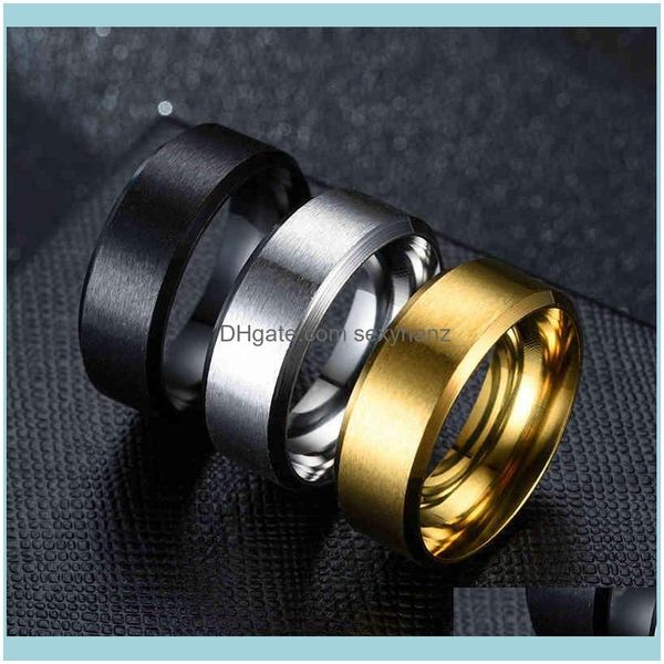 

cluster rings jewelrymens ring fashion glamour jewelry stainless steel black ladies drop delivery 2021 zhybe, Golden;silver