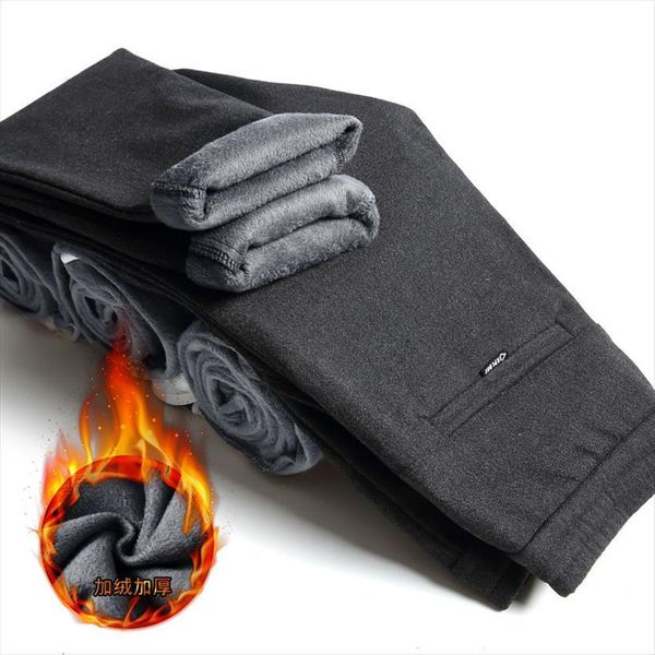 

stretch with warm fleece dress women pant flannel lined black grey trousers casual winter 28 38