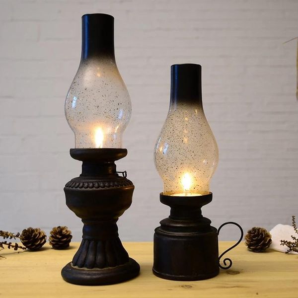 

candle holders retro nostalgic kerosene lamp decoration creative holder cafe bar deskresin candlestick ornaments crafts