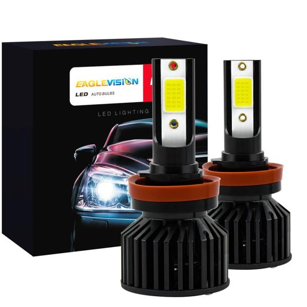 

car headlights 6000k v10 led fog lights super bright 8000lm bulbs waterproof spotlight aluminum headlight 10-32v lamp aviation body