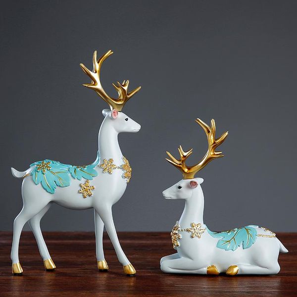 

decorative objects & figurines decoration resin crafts creative lovers elk european-style home accessories gift wine cabinet living room dec