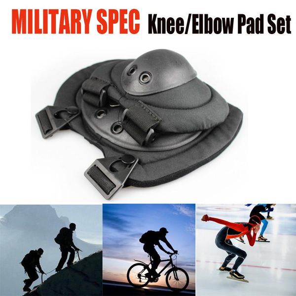 

roller skating anti-fall knee pads ski cross-country sports protective gear military specifications s8* elbow &, Black;gray