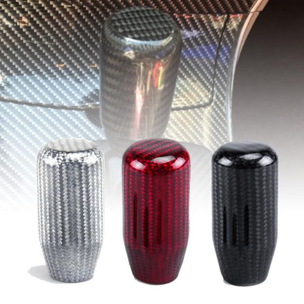 

shift knob universal gear carbon fiber manual transmission shifter with 3 adaptors