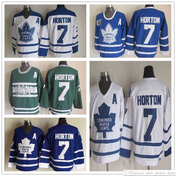 

Cheap Toronto Maple Leafs 7 Tim Horton Hockey Jersey Vintage Classic 75th Anniversary Tim Horton Jersey Embroidery A Patch S-XXXL, 7 white