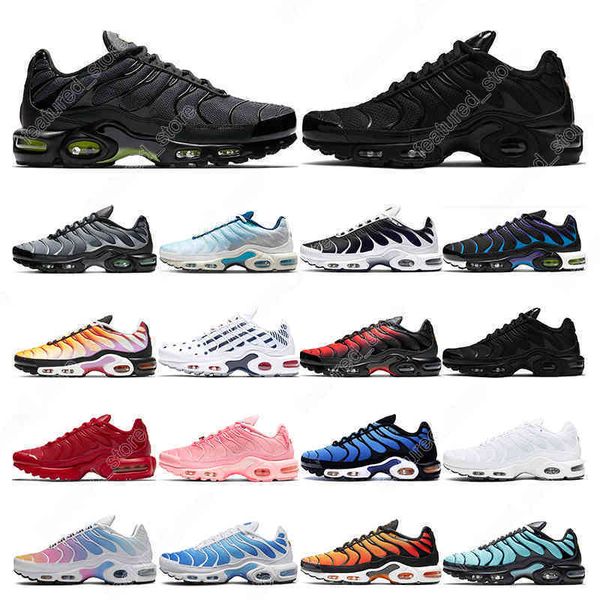 

36-45 tn plus running shoes mens white black gold hyper blue pink true green orange women breathable sneakers trainer sports fashion outdoor