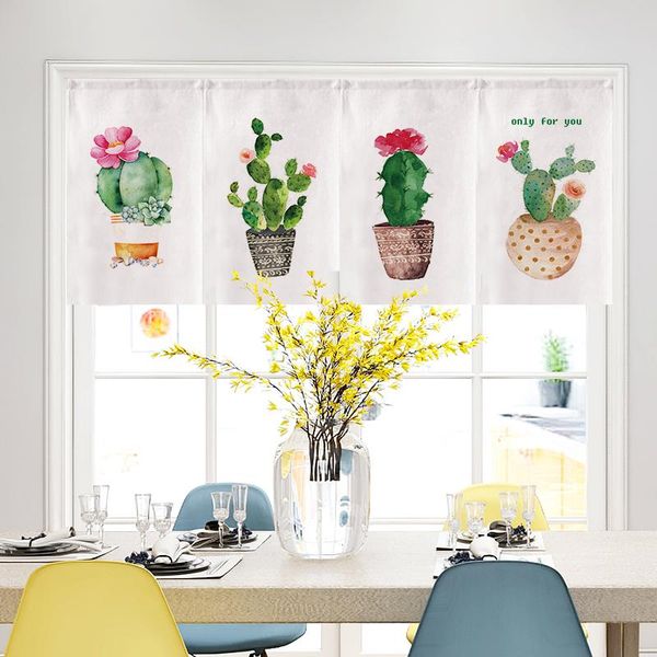 

nordic green plants door curtain feng shui living room bedroom partition kitchen window hanging & drapes