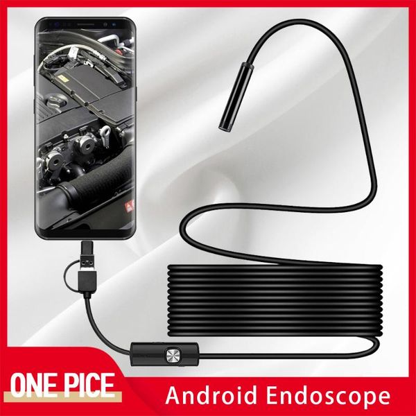 

cameras 7.0mm 1.3mp hd type-c usb with 6 led 5m cable waterproof inspection borescope for android pc nn4