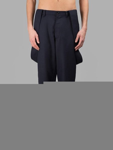 

self-made men's casual trousers with 9 minutes of back pants. pants, Black