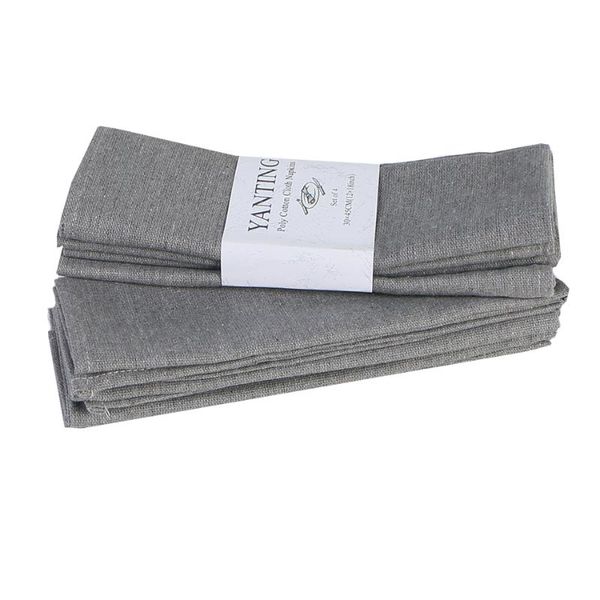 

table napkin 18x18inch durable cloth napkins with hemmed edges polyester blend fabric reusable for plates kitchen dining wedding decoration