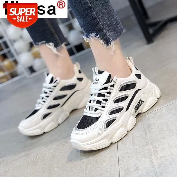 

2021 fashion women's shoes comfortable breathable mesh casual spring lace-up non-slip wear-resistant sneakers #iu0v