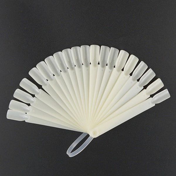 

false nails 24pcs natural clear display fan practise card uv acrylic polish fake nail tips design manicure tools, Red;gold