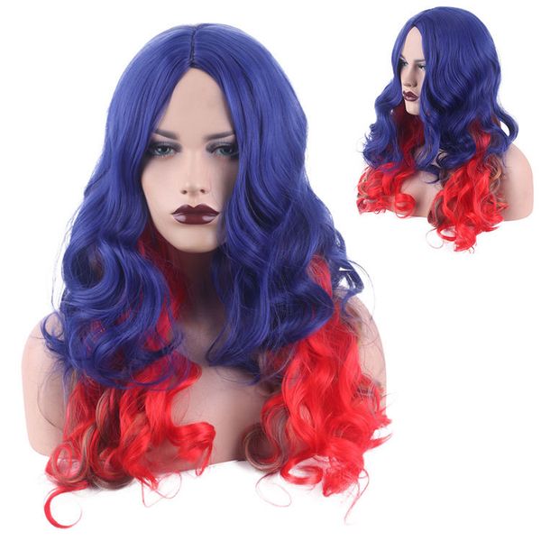 

human hair wigs 28 inches 70cm halloween cosplay anime headgear, Black