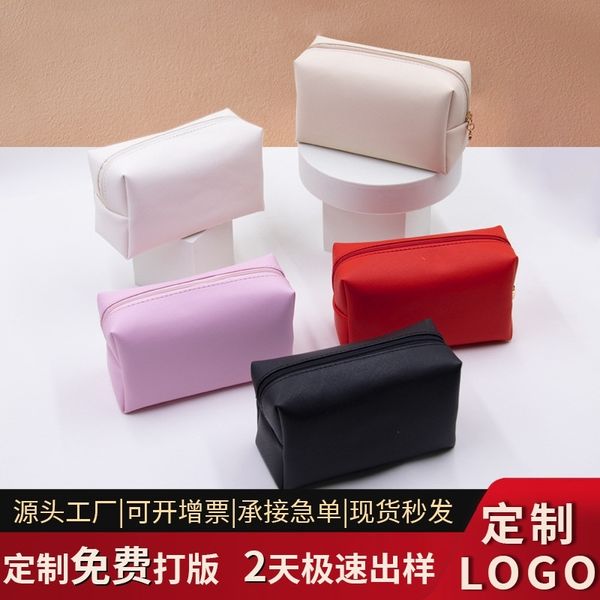 

korean makeup bag leather women pu octagonal portable waterproof travel wash bag