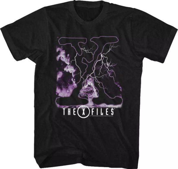 

the x files big x t shirt mens licensed tv show alien ufo tee retro new black, White;black