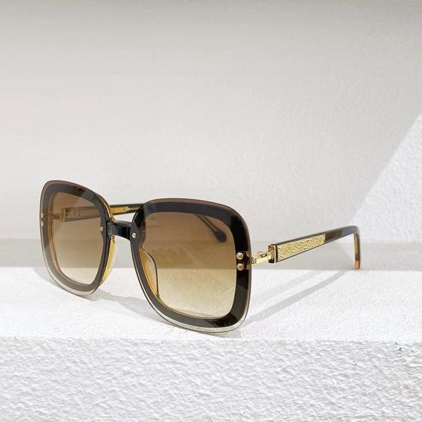 

sunglasses rimless big lens women's rc1138 flash decoration leopard print brown fashion glasses, White;black